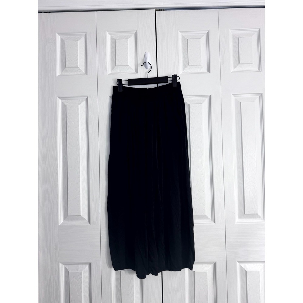 Nation Wide-Leg Palazzo Pants Women's XS Black Elastic Waist Pull-On Casual